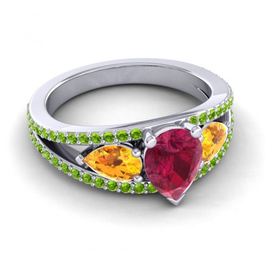 Modern Pave Pear Vatama Ring