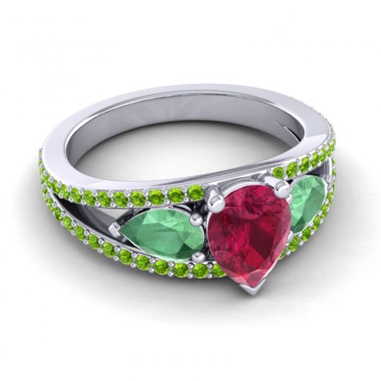 Modern Pave Pear Vatama Ring
