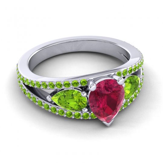 Modern Pave Pear Vatama Ring