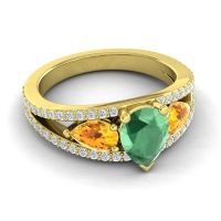 Modern Pave Pear Vatama Ring