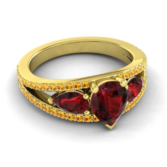 Modern Pave Pear Vatama Ring