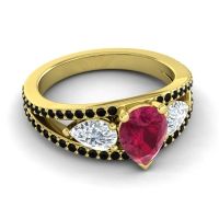 Modern Pave Pear Vatama Ring