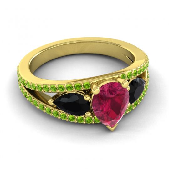 Modern Pave Pear Vatama Ring