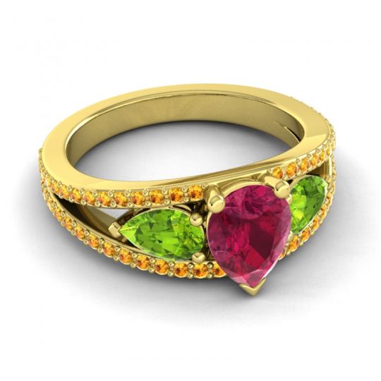 Modern Pave Pear Vatama Ring