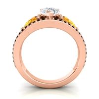 Modern Pave Pear Vatama Ring