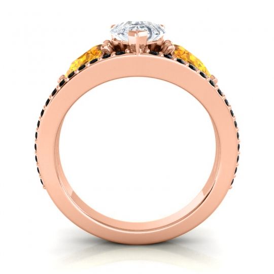 Modern Pave Pear Vatama Ring