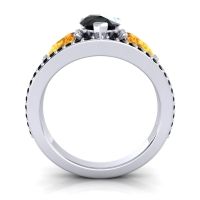 Modern Pave Pear Vatama Ring