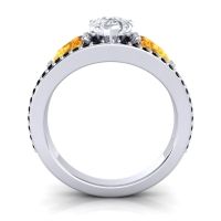 Modern Pave Pear Vatama Ring