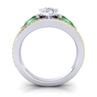 Modern Pave Pear Vatama Ring