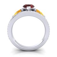 Modern Pave Pear Vatama Ring
