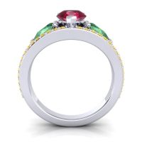 Modern Pave Pear Vatama Ring