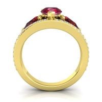 Modern Pave Pear Vatama Ring