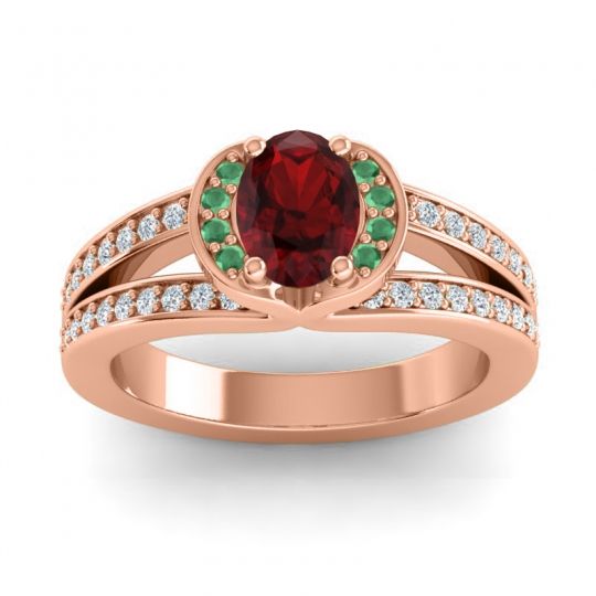 Halo Oval Pave Kaza Ring, 7x5mm