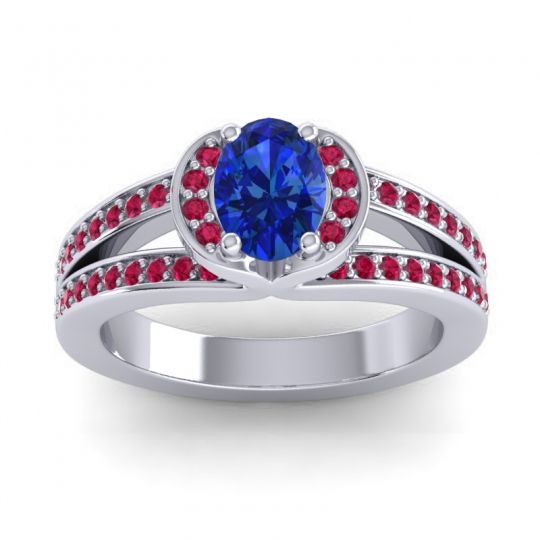 Halo Oval Pave Kaza Ring, 7x5mm