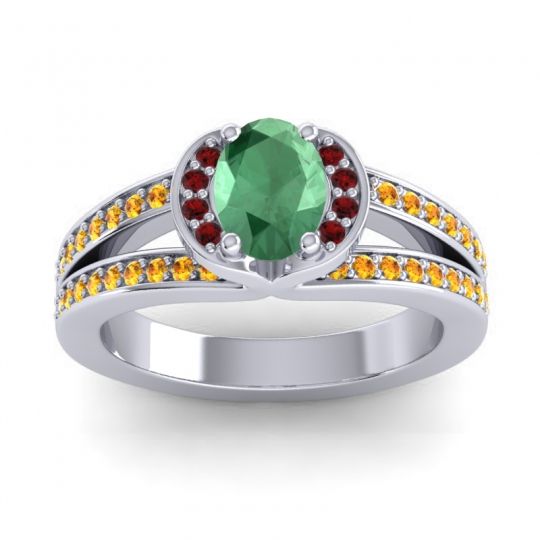 Halo Oval Pave Kaza Ring, 7x5mm