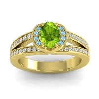 Halo Oval Pave Kaza Ring, 7x5mm