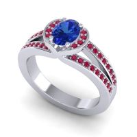 Halo Oval Pave Kaza Ring, 7x5mm