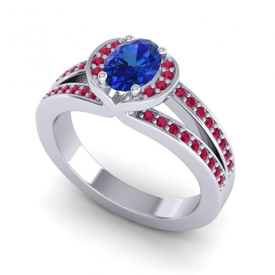 Halo Oval Pave Kaza Ring, 7x5mm