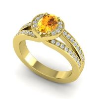Halo Oval Pave Kaza Ring, 7x5mm