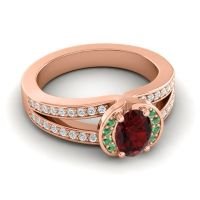 Halo Oval Pave Kaza Ring, 7x5mm