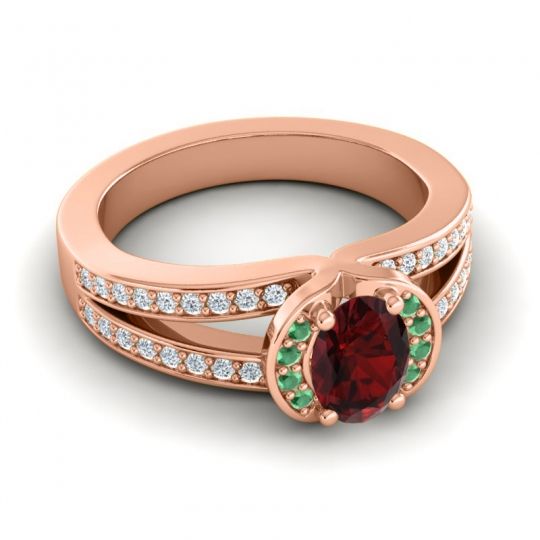 Halo Oval Pave Kaza Ring, 7x5mm