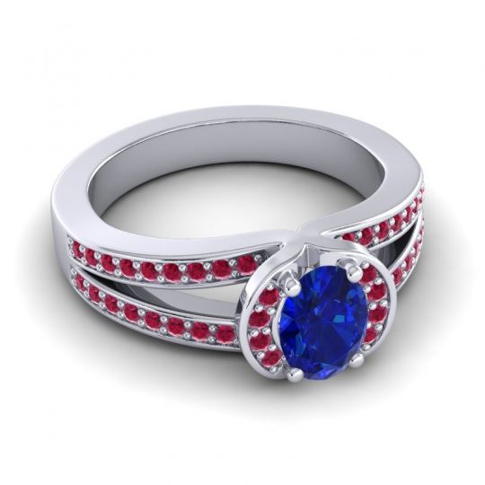 Halo Oval Pave Kaza Ring, 7x5mm