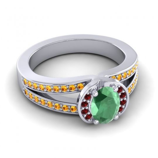 Halo Oval Pave Kaza Ring, 7x5mm
