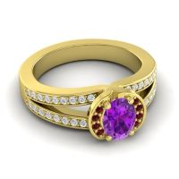 Halo Oval Pave Kaza Ring, 7x5mm