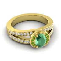 Halo Oval Pave Kaza Ring, 7x5mm