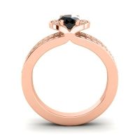 Halo Oval Pave Kaza Ring, 7x5mm