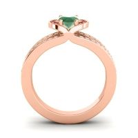 Halo Oval Pave Kaza Ring, 7x5mm
