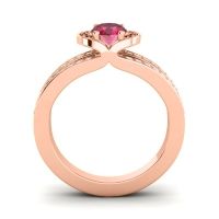 Halo Oval Pave Kaza Ring, 7x5mm