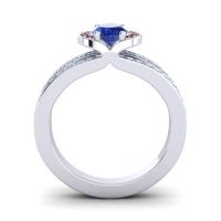 Halo Oval Pave Kaza Ring, 7x5mm