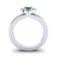 Halo Oval Pave Kaza Ring, 7x5mm