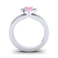 Halo Oval Pave Kaza Ring, 7x5mm