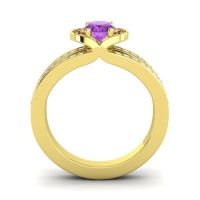 Halo Oval Pave Kaza Ring, 7x5mm