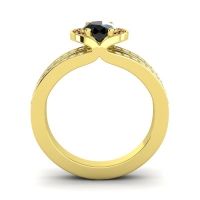 Halo Oval Pave Kaza Ring, 7x5mm