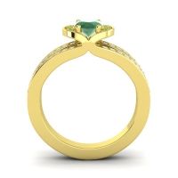 Halo Oval Pave Kaza Ring, 7x5mm