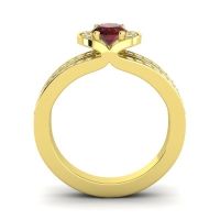 Halo Oval Pave Kaza Ring, 7x5mm