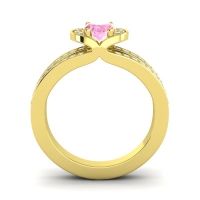 Halo Oval Pave Kaza Ring, 7x5mm