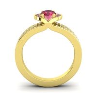 Halo Oval Pave Kaza Ring, 7x5mm