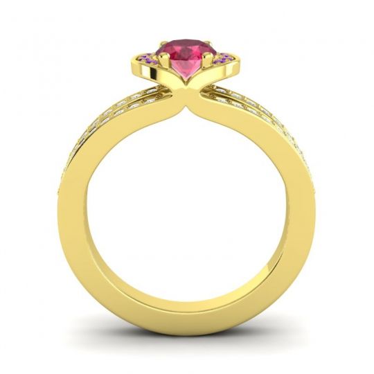 Halo Oval Pave Kaza Ring, 7x5mm