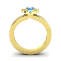 Halo Oval Pave Kaza Ring, 7x5mm