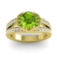 Halo Oval Pave Kaza Ring, 8x6mm