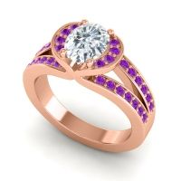 Halo Oval Pave Kaza Ring, 8x6mm