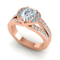 Halo Oval Pave Kaza Ring, 8x6mm