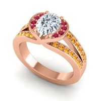 Halo Oval Pave Kaza Ring, 8x6mm