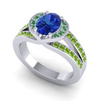 Halo Oval Pave Kaza Ring, 8x6mm