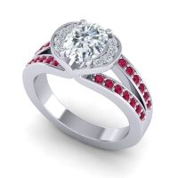 Halo Oval Pave Kaza Ring, 8x6mm