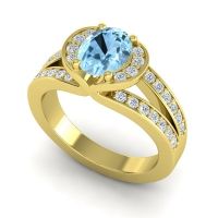 Halo Oval Pave Kaza Ring, 8x6mm